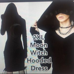 Moon Witch Gothic Hooded Dress